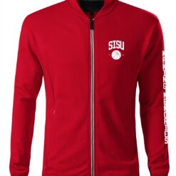 Zipper, rød med hvid skrift